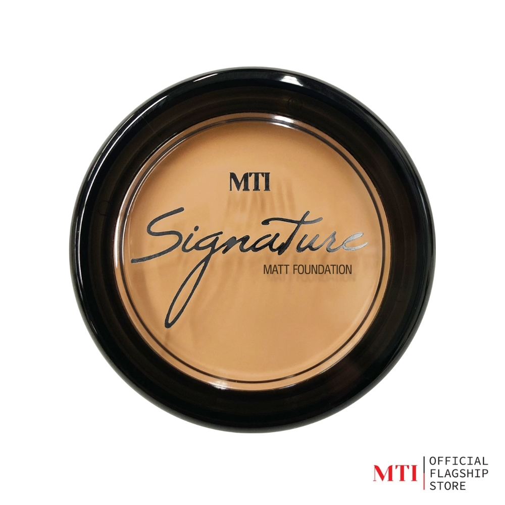 MTI Signature ครีมรองพื้นเนื้อแมทท์ กันน้ำ ปกปิด ฝ้า กระ จุดด่างดำ หลุมสิว ขนาด 5.7 กรัม (CUMZF)