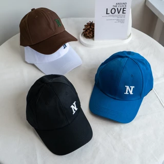[W0261] หมวกแก๊ป หมวกเบสบอส ปักอักษรตัว N มี 8 สี ปรับขนาดได้ ใส่ได้ทุกโอกาส ได้ลุคเท่ห์ๆ ใส่กันแดด ทรงสวย สไตล์วินเทจ