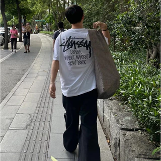 New เสื้อยืด Stussy Basic Logo Tee Black/White