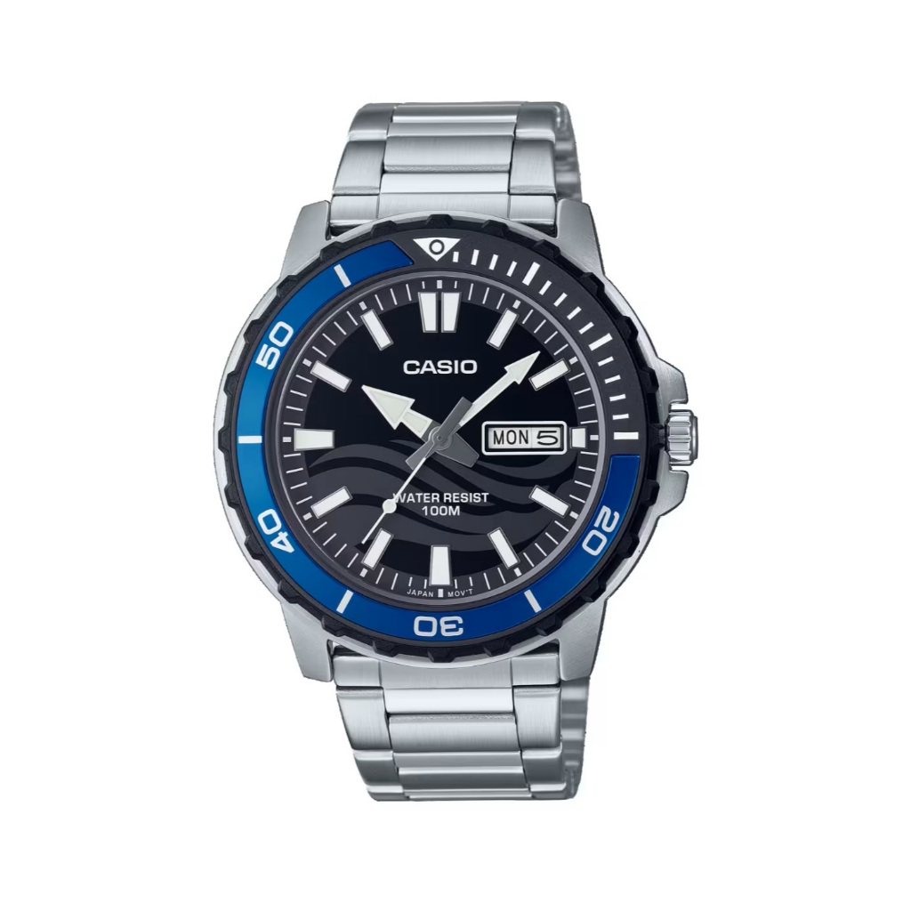Casio นาฬิกาข้อมือผู้ชาย รุ่น MTD-125D-1A2VDF Sporty Men's Watch Quartz