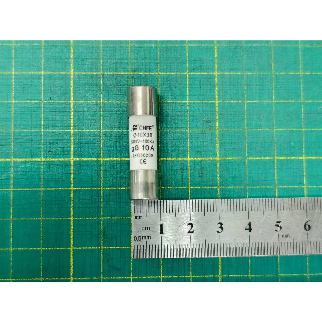 ฟิวส์ 2A 4A 6A 10A 16A 20A 25A 32A ฟิวส์กระบอก ลูกฟิวส์ Fuse Link 10x38 ฟิวส์เซรามิค 10*38 (ขายเป็นตัว)