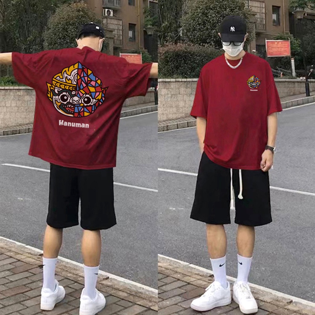 Basi  เสื้อยืด oversize unisex สกรีนหน้าหลัง ลาย “HANUMAN” ผ้าคอตตอน100% ใส่สบาย แนวสตรีท ฮิปฮอป ราคา ถูกที่สุด ดีลบีเคเค แกลเลอรีภาพที่ 7