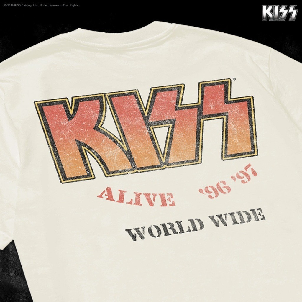 Power 7 Shop เสื้อยืดวง คิส ลิขสิทธ์แท้ KISS T-SHIRTS (MX-244 สีครีม) ราคา ถูกที่สุด ดีลบีเคเค แกลเลอรีภาพที่ 5