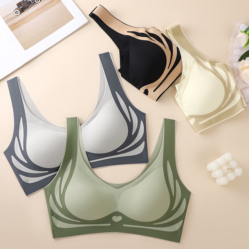 LVP-บราดันทรงไร้สาย ผู้หญิง ชุดชั้นในไร้รอยต่อ ซัพพอร์ทเนื้อนุ่ม ปรับได้ ชุดชั้นใน ป้องกันการหย่อนคล้อย ไร้ตะเข็บSoftBra