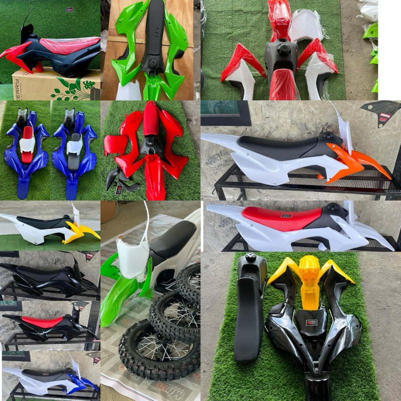 ชุดสีวิบาก ชุดสี Crf110 เปลือก ถัง เบาะ ครบชุด สติ๊กเกอร์แท้กันรอย กันน้ำ
