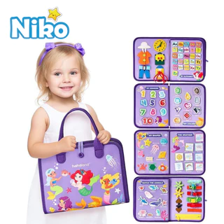 NIKO Montessori บอร์ดของเล่น หนังสือเสริมพัฒนาการเด็ก ของเล่นฝึกสมาธิเด็ก เสริมการเรียนรู้เด็กวัยหัดเดิน บอร์ดของเล่น