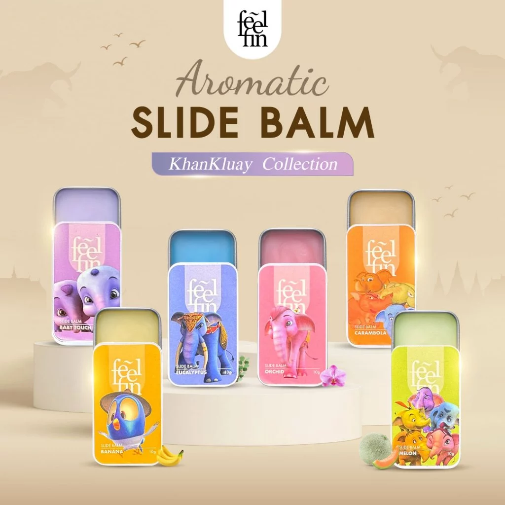 FeelFin - อโรม่าบาล์ม ก้านกล้วยคอลเลคชั่น Aromatic Slide Balm KhanKluay Collection