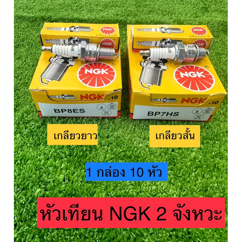 หัวเทียน2จังหวะ 2T NGK เกลียวสั้น,เกลียวยาว (ยกกล่อง10หัว)