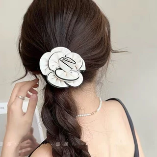 พร้อมส่งในไทย!!! ยางรัดผมดอกไม้ Mono Flower Band สวยเรียบคลาสสิค