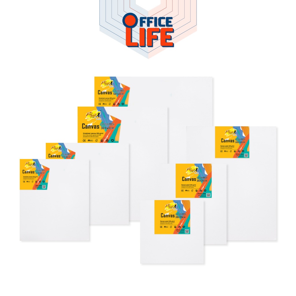 i-Paint (ไอเพ้นท์) เฟรมผ้าใบ 280 แกรม แบบบาง / แบบหนา Canvas Cotton รุ่น IPCVS ( จำนวน 1 ชิ้น )