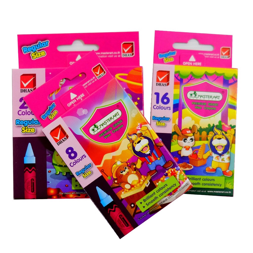Master Art Wax Crayon Regular Size / Jumbo Size Set I สีเทียนขนาดปกติ / จับโบ้แบบชุด