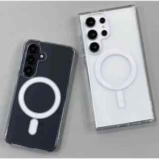 เคสแม่เหล็กใส สำหรับ Samsung A57 / A56 / A55 / A54 / A37 A36 A35 A26 A25 A17 A16 A15 A07 A06 TPU Wireless Charging Case