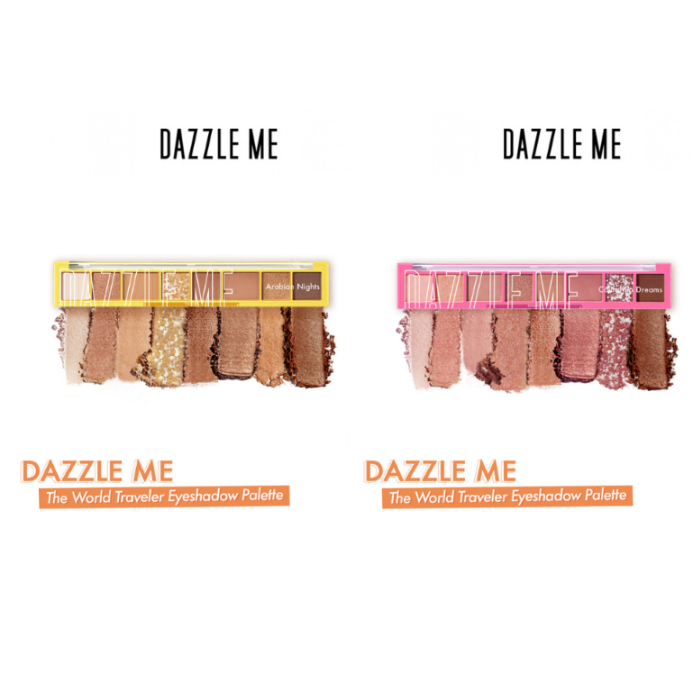 (1 ชิ้น) DAZZLE อายแชโดว์พาเลท มี เดอะ เวิลด์ ทราเวลเลอร์ อายแชโดว์ พาเลท 8 กรัม