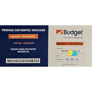 บัตร/คูปอง (ใหม่) รถเช่า บัดเจค แบบรายวันราคาพิเศษ เริ่มต้น 650 บาท/วัน (SCDW - No Deduct มีประกัน)