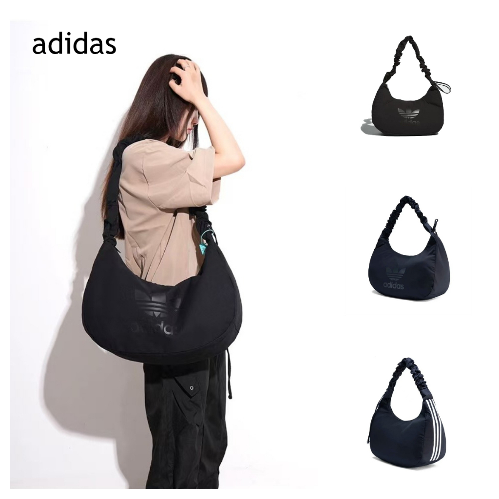 【 มาถึงภายใน 3 วัน】adidas กระเป๋าสะพายข้างกระเป๋ารักแร้ไหล่เดียวความจุขนาดใหญ่กระเป๋าสตรีอินเทรนด์กีฬา