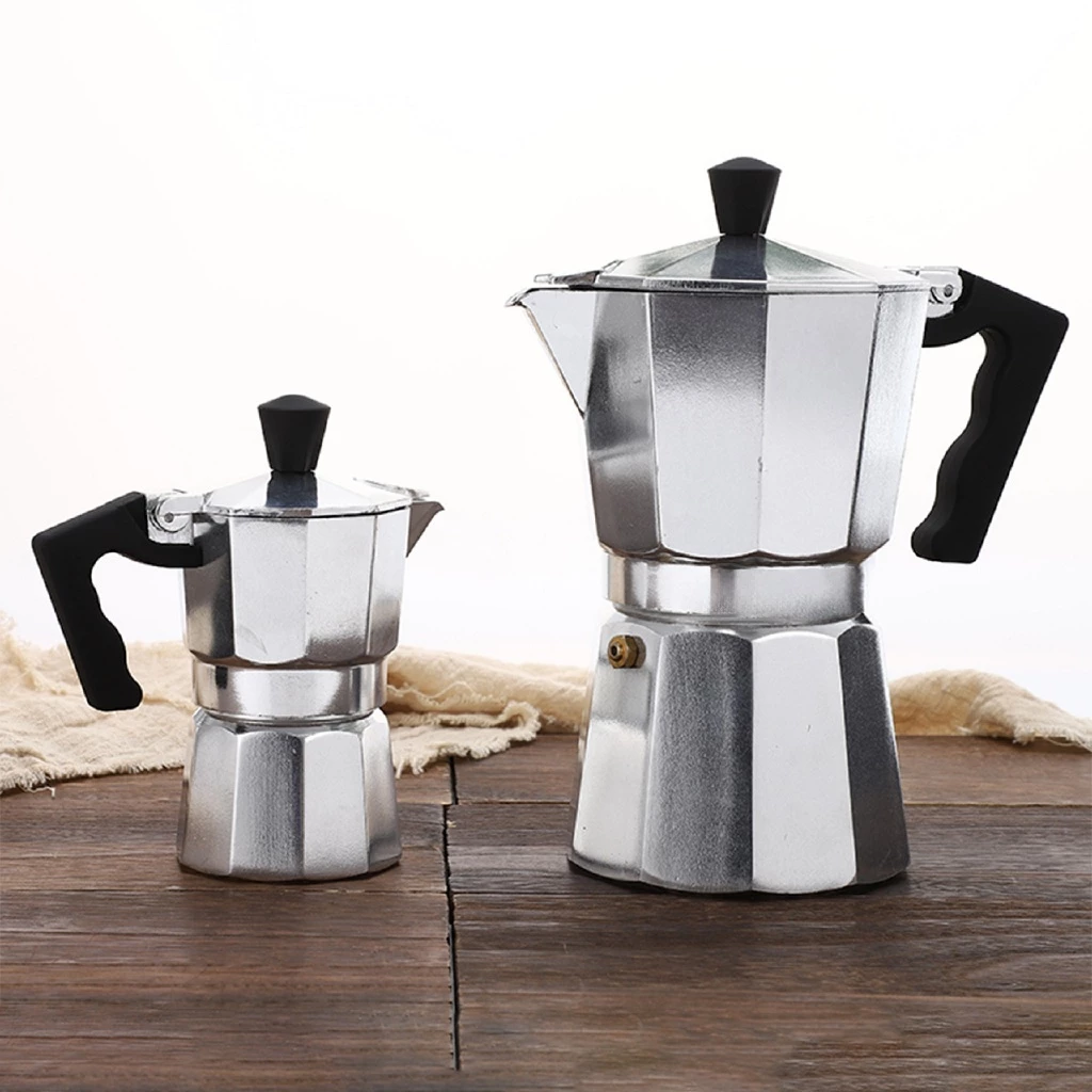 Alechaung โมก้าพอท กาต้มกาแฟสด อลูมิเนียม เครื่องต้มกาแฟ ชุดชงกาแฟสด mokapot 3cup 6cup 9cup แบบพกพา thumbnail 8