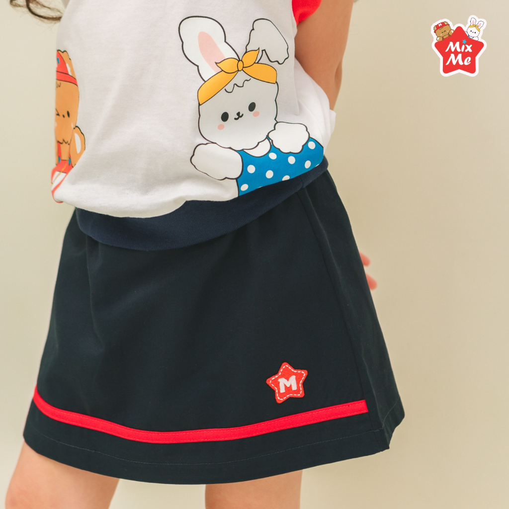 Mix Me กระโปรงสั้น ไม่มีลาย ผ้า 100%Cotton เด็กหญิง อายุ 1-7 ปี เสื้อผ้าเด็ก รุ่น 500358