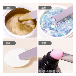 ไม้พายสแตนเลส ไม้กวนสี ผสมสี ไม้ตักสี ขนาด 14.5*0.6cm สินค้าพร้อมส่ง