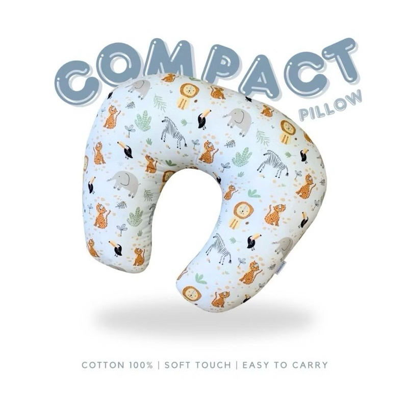 หมอนรองให้นม รุ่น Compact ผ้า cotton 100% รูปแบบ ใช้งานได้ทั้ง 2 ด้าน หมอนป้อนนม