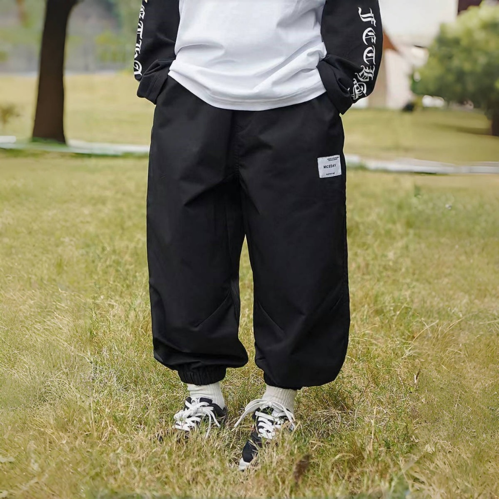 Beryl kids🌸กางเกงขายาวเด็กแฟชั่น🎀คาร์โก้เด็กชาย ลำลอง รัดเท้า เอวยางยืด ทรงหลวม สไตล์เกาหลี รุ่นใหม่ - รูปที่ 7