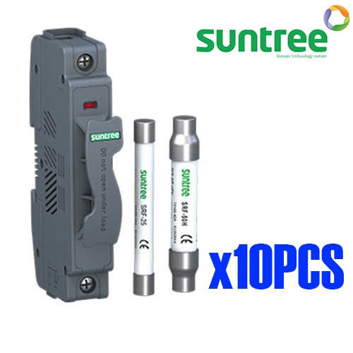 **แพ๊ค 10 PCS. ** [ฐานฟิวส์ SRD-50H / ลูกฟิวส์ SRF-50D 14*85mm / ลูกฟิวส์ SRF-35H 10*85mm] 1500VDC SUNTREE