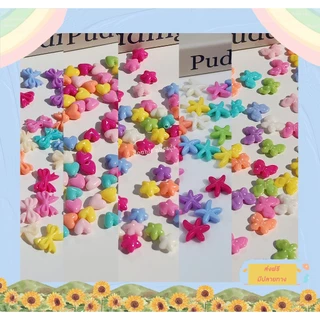 จี้ลูกปัดสีหวาน สีทึบ จี้น่ารัก DIY