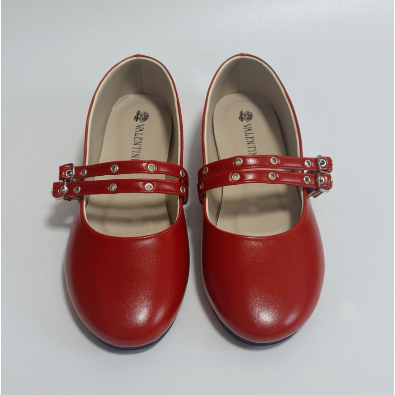 รองเท้ารุ่น Mary jane 2 สายคาด มีสีดำ สีแดง ส้นแบน ไซส์33-48
