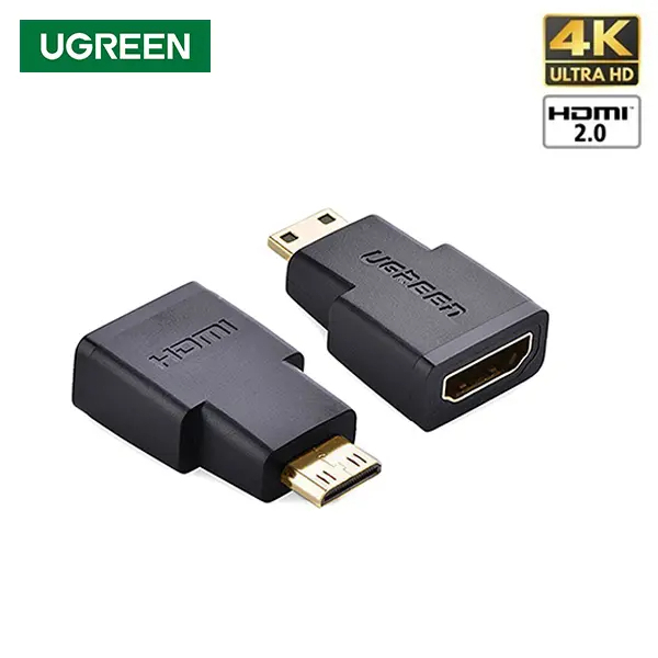 Ugreen 20101 Mini HDMI Male to HDMI Female Adapter อะแดปเตอร์มินิ HDMI ตัวผู้เป็น HDMI ตัวเมีย