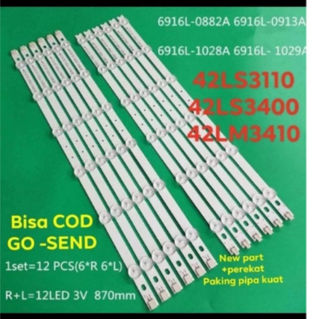 backlight strip42LM340T 42LM3700 42LS3400 42LM3400 6916L-0882A 0913A 6916L-1028A 1029A LC420D