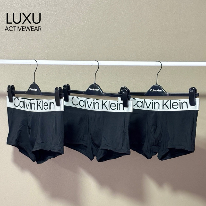 (พร้อมส่ง){แบ่งขาย1ตัว} Calvin Klein กางเกงในชาย Reconsidered Steel Micro 3-Pack LowRiseTrunk ของแท้