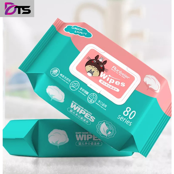 BBwipesทิชชู่เปียก ราคาถูก มีฝาปิด ผ้าเช็ดทำความสะอาดผ้าเช็ดทำความสะอาด 80 แผ่น