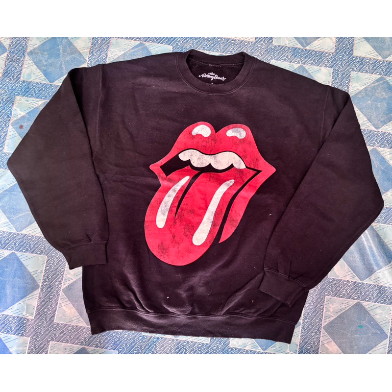 เสื้อสเวตอร์ Vintage Rolling Stones Voodoo Lounge Tour Band Merch Crewneck Sweater