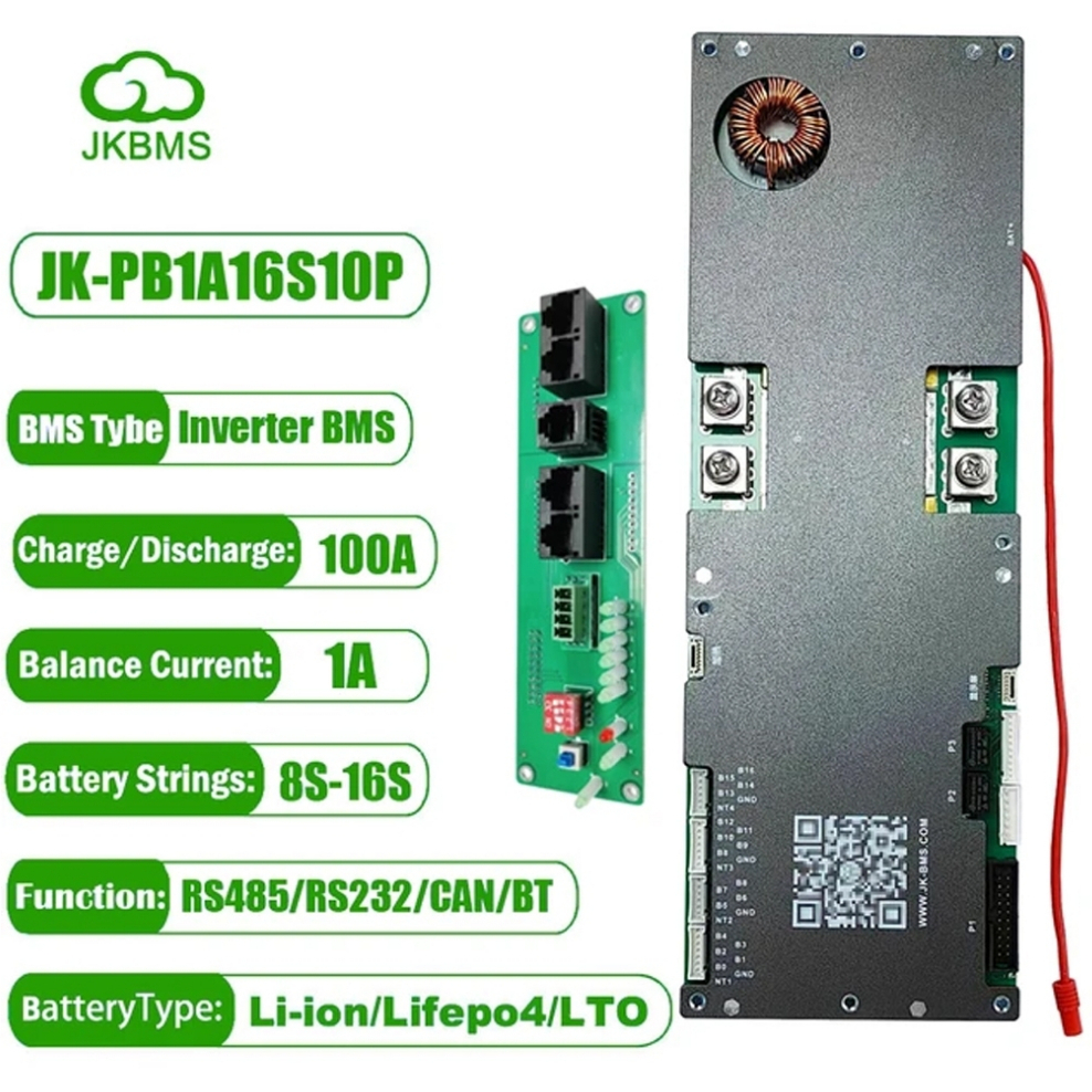 JK BMS PB2A16S20P/15P/10P  Active Balance Lifepo4 Battery FOR INVERTER เชื่อมต่อกับแอป JK BMS มี Blu