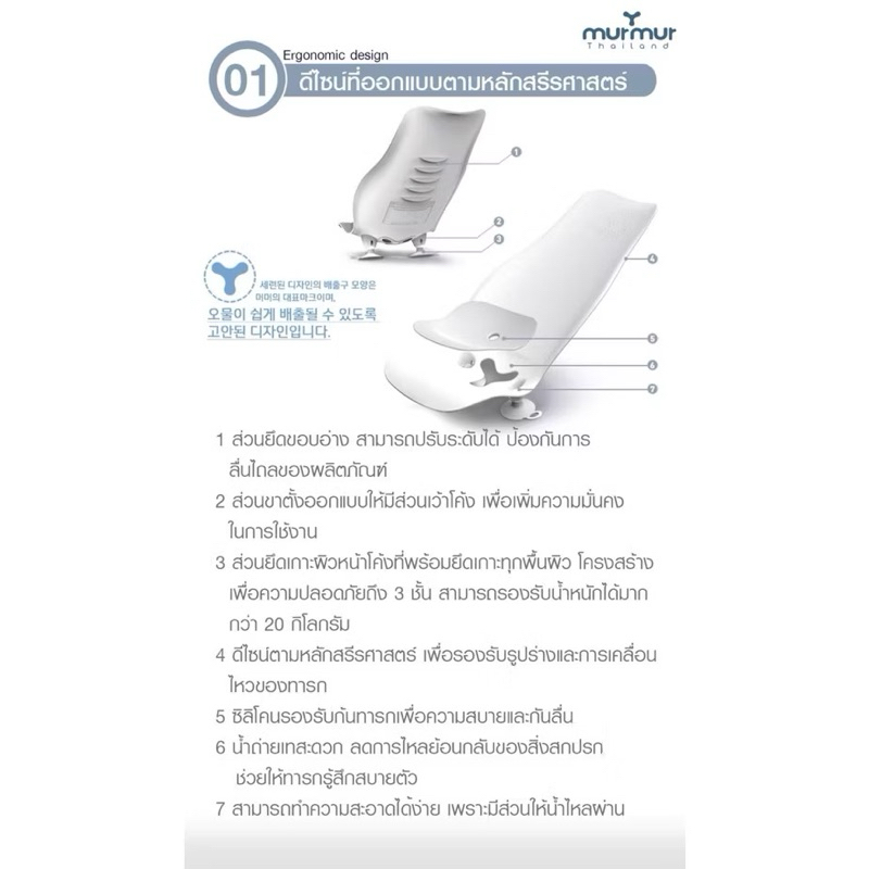 Murmur baby bidet ที่รองอาบน้ำ