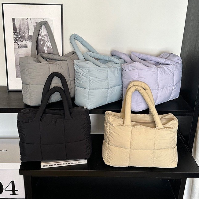 BAG-SOS กระเป๋านุ่มนิ่ม กระเป๋าทรงเหลี่ยม แบบถือ สะพายไหล่ สีพาสเทล สินค้าพร้อมส่ง