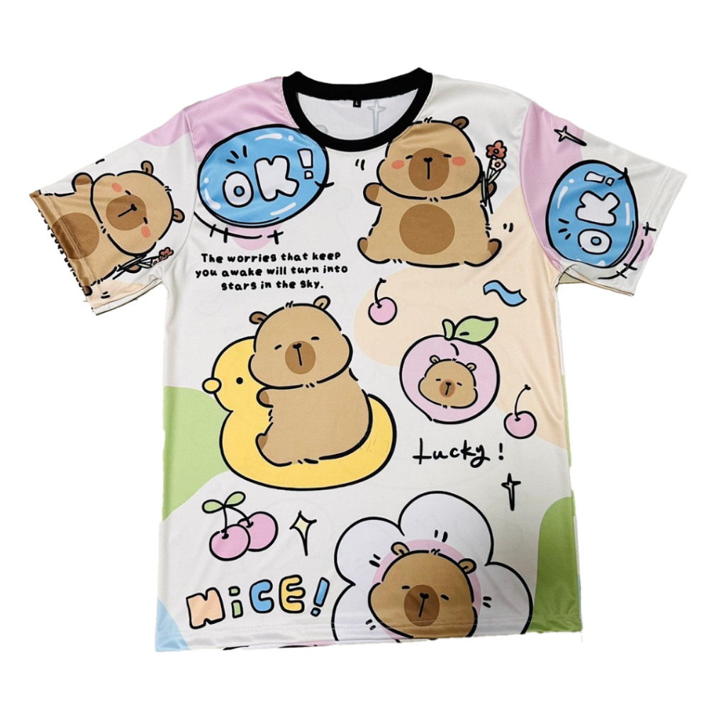 เสื้อยืดลาย Capybara Ok ลายใหม่สุดน่ารัก