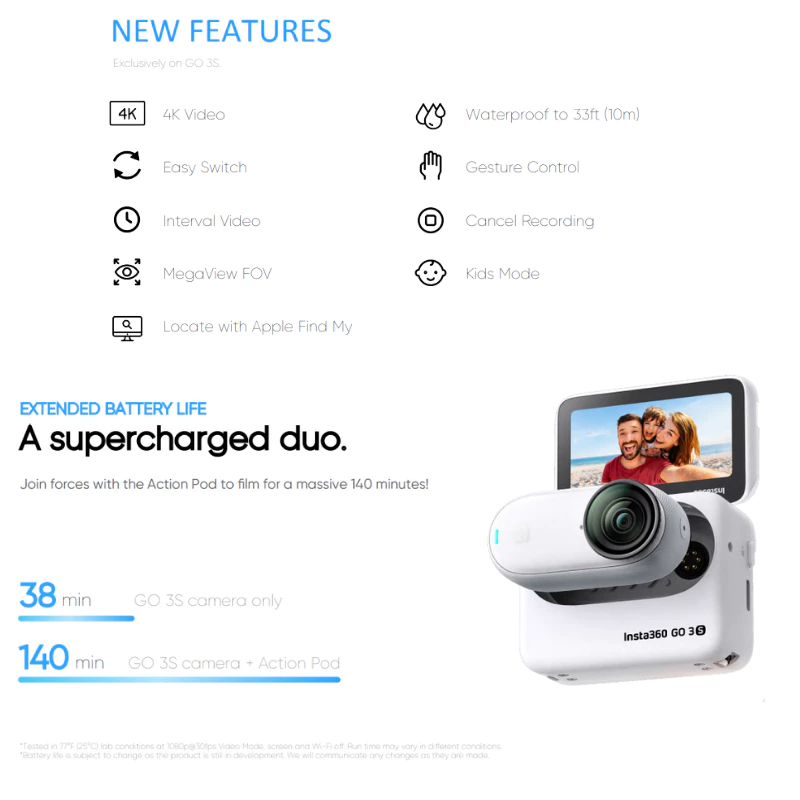 【New Arrival】Insta360 GO 3S the tiny mighty 4K cam รับประกันศูนย์ไทย thumbnail 3