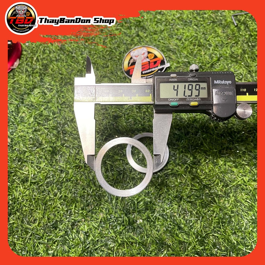 ปะเก็นคอท่อซิ่งอลูมิเนียม โตนอก 42มิล รูใน 33มิล หนา 3มิล