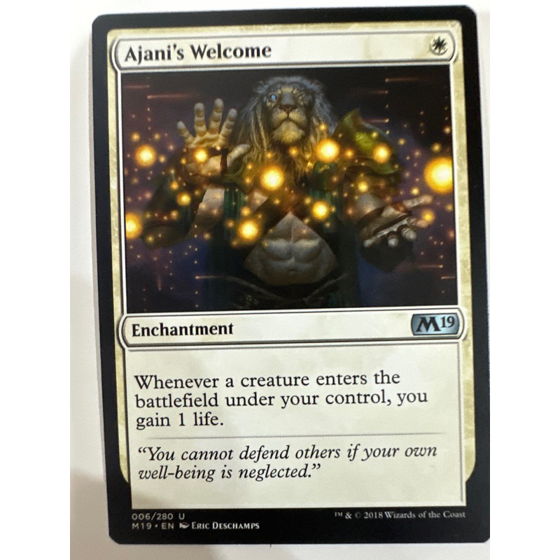Core Set 2019: Ajani's Welcome ของแท้พร้อมส่ง MTG Magic the gathering