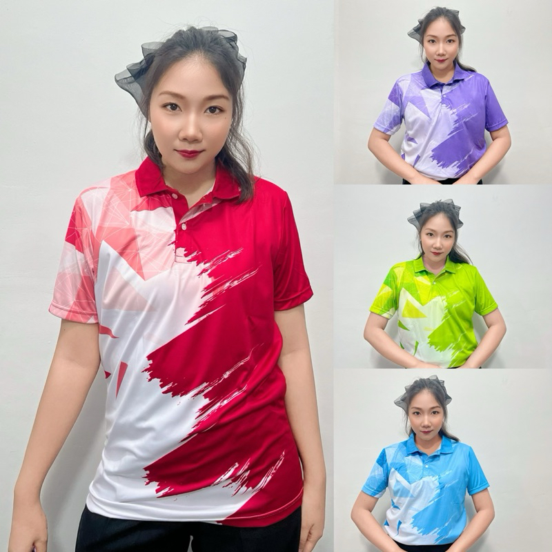 เสื้อคอปก โปโล งานพิมพ์ลาย Polo-05 มี 8 สี ใส่ได้ทั้งชายและหญิง