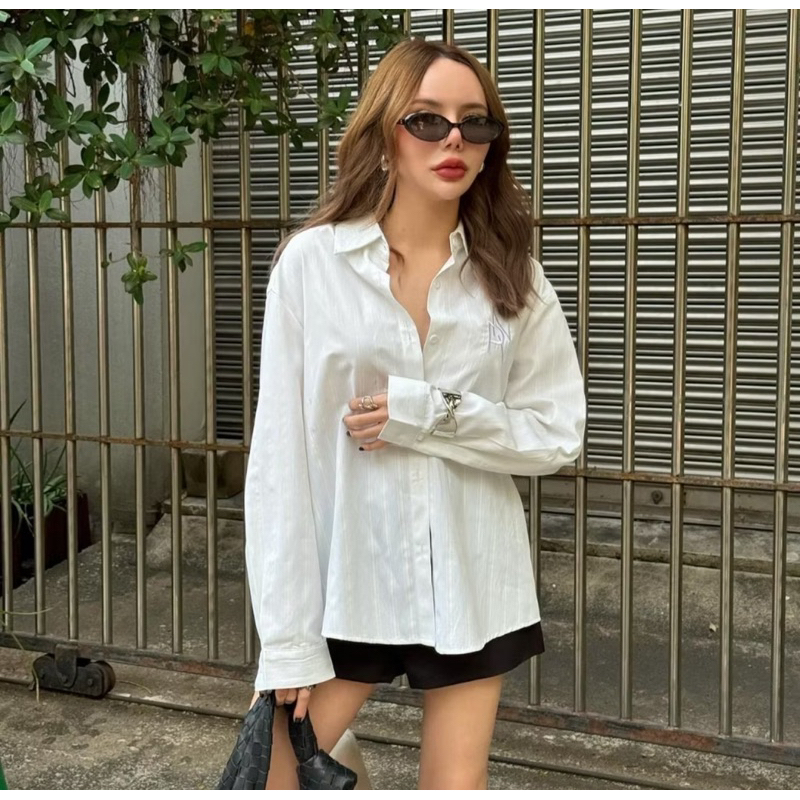 NPV BASIC SHIRT เสื้อเชิ้ตทรง oversize ส่งต่อไม่เคยใส่