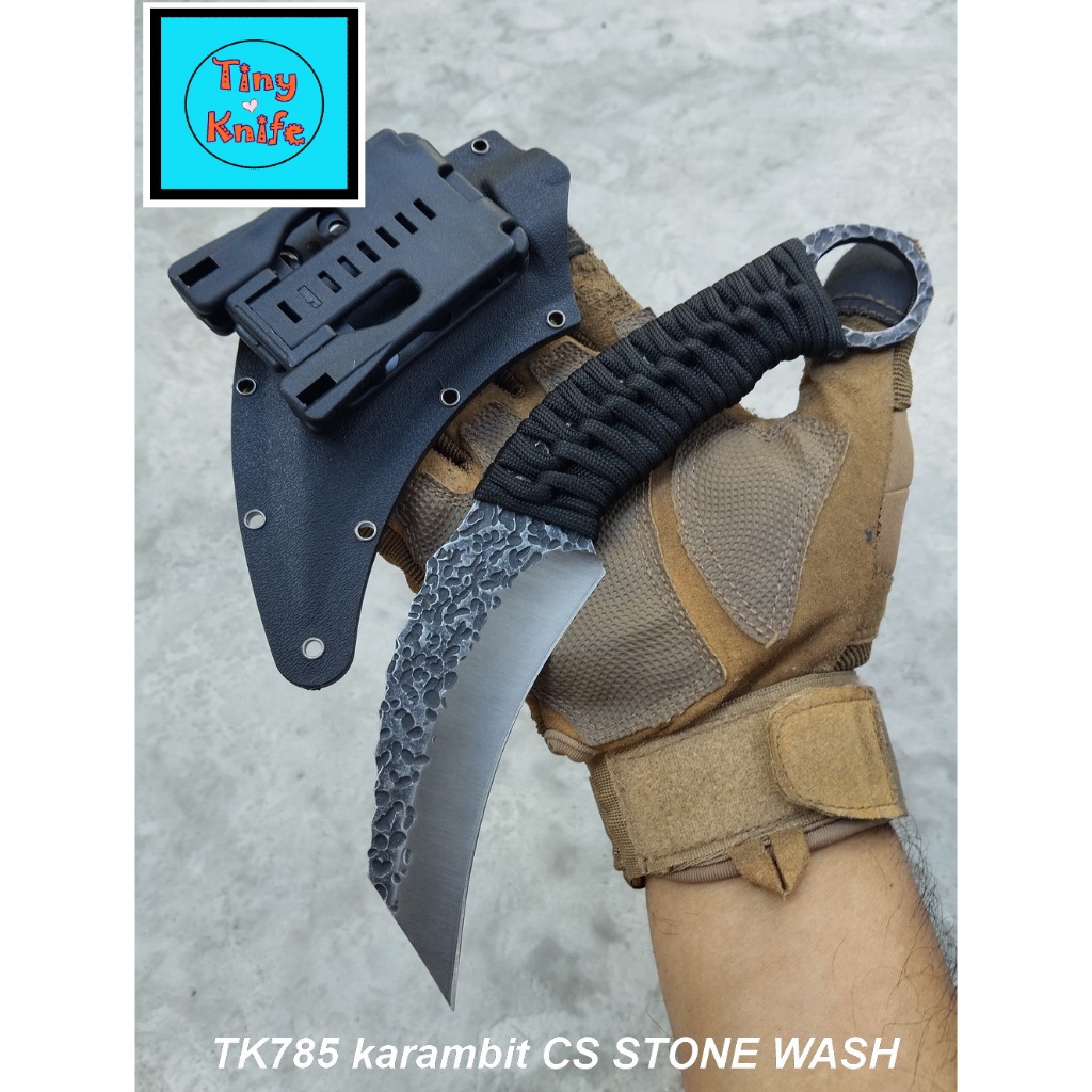 TK785 มีดคารัมบิต karambit CS STONE WASH