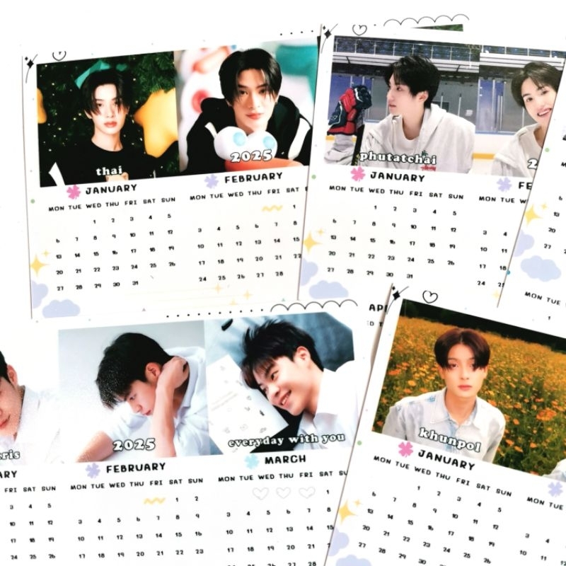 BUS - ปฏิทิน 2568 / 2025 รูป 5x7 นิ้ว calendar because of you i shine ปฏิทินบัส