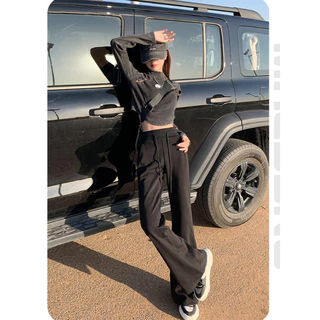 ❤️กางเกงขากระดิ่งผู้หญิง กางเกงลำลอง กางเกงเอวสูง กางเกงขายาว ผ้าใส่สบาย มีเชือกผูกเอว มี 6 สี