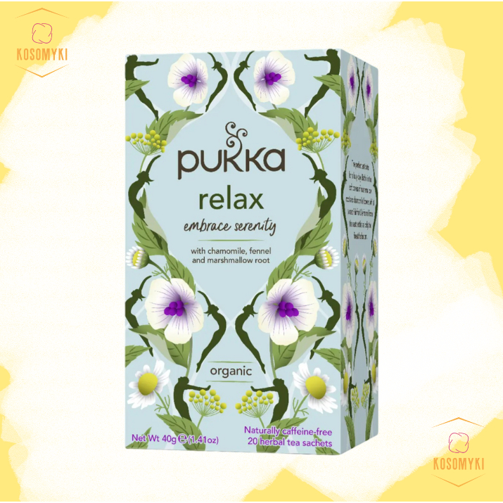 ซอง ชาสมุนไพรออแกนิค Pukka Relax Tea Bags 20  Sachets