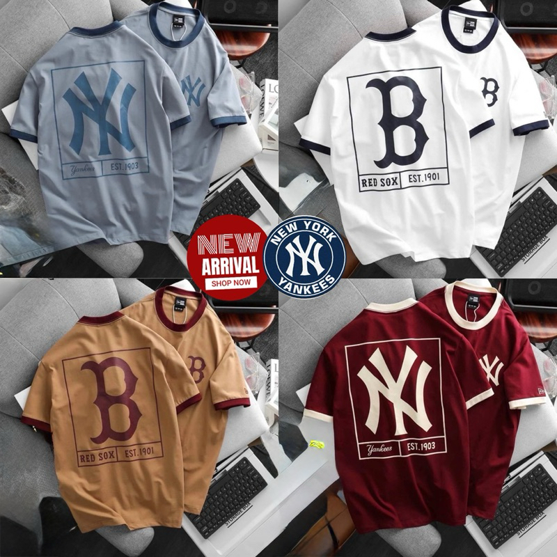 เสื้อยืดคอกลมแขนสั้น MLB NEWYORK YANKEES งานป้ายผ้าcotton สวยตรงปก