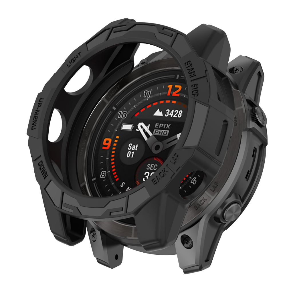 (พร้อมส่ง)เคสกันรอยนาฬิกา Garmin Fenix 7 และ Epix Pro ขนาด 42mm 47mm และ 51mm สีดำทึบ TPU เท่ๆ