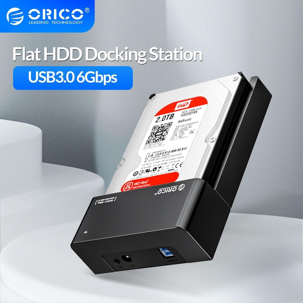 ORICO(6518US3) Lay-Flat HDD Docking Station SATA to USB 3.0 External Hard Drive Docking Station for 