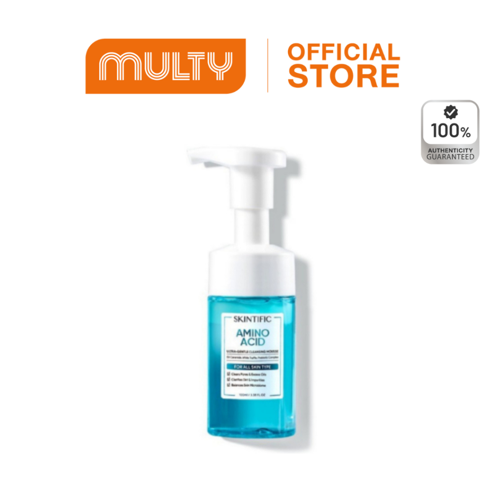 SKINTIFIC Amino Acid Ultra Gentle Cleansing Mousse 100ml. คลีนซิ่งมูส โฟมล้างหน้า