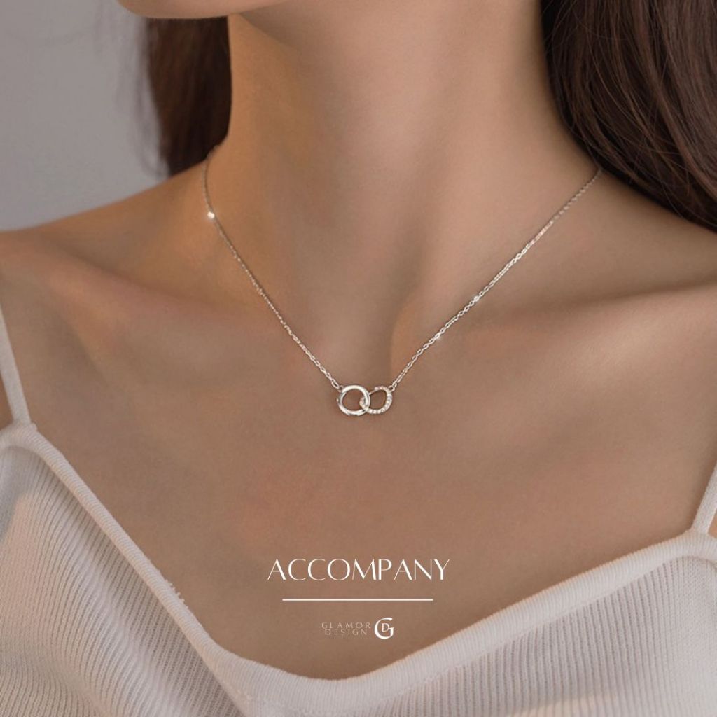GLAMOR✨สร้อยคอเงินแท้ Accompany จี้สร้อยคอ จี้เงิน รักกัน สร้อยเงิน สร้อคอแฟชั่น สร้อยคอผู้หญิง